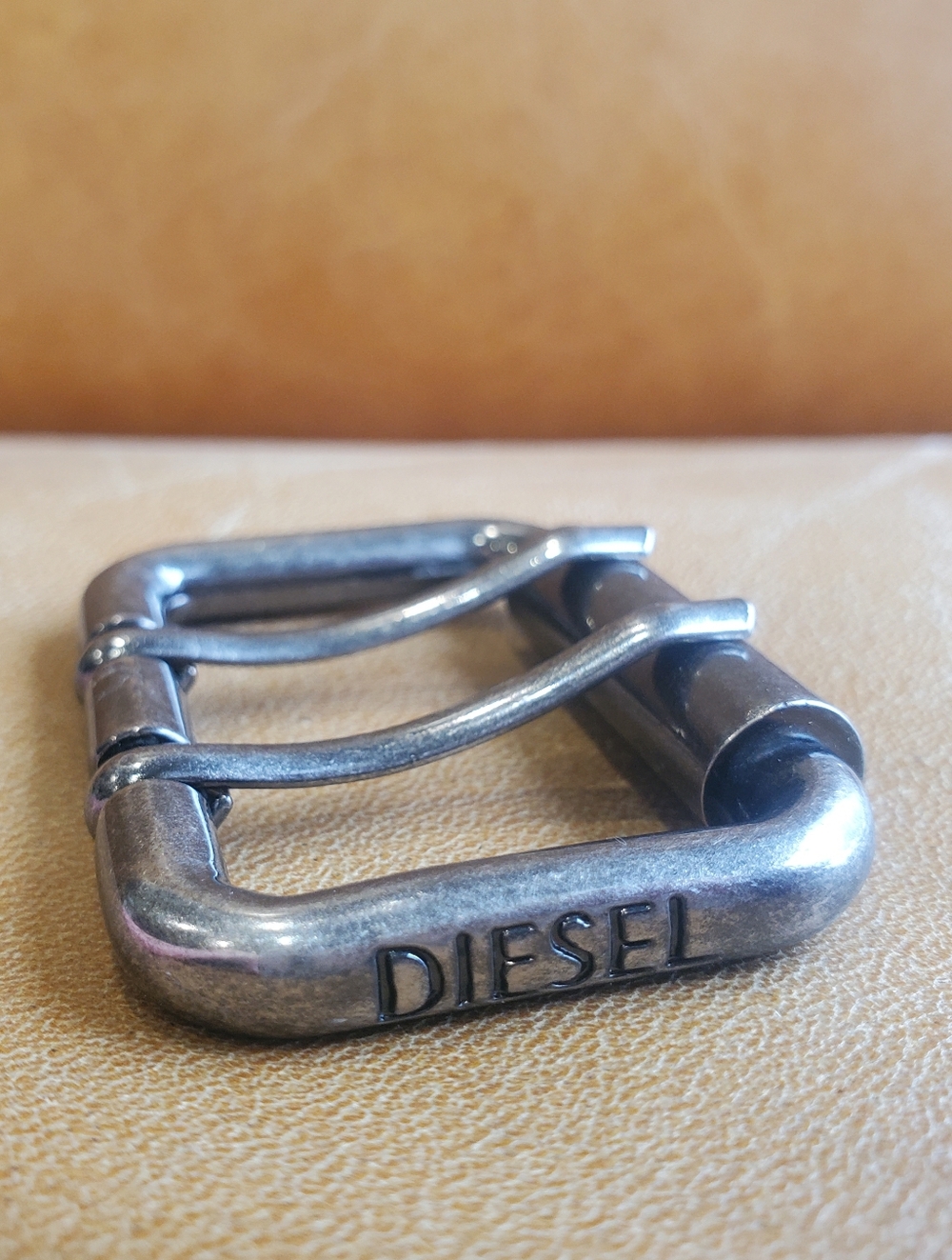 Vintage Diesel Silver Metal Belt Buckle